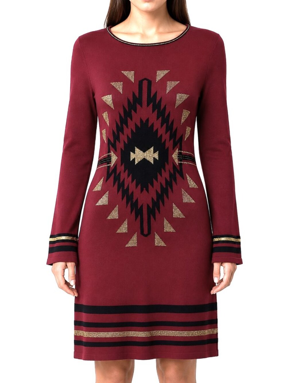 Romeo & Juliet Couture Southwestern Sweater Dress NWT L $139